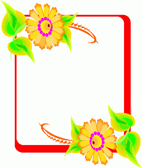 490x578 Flower Frame Clip Art