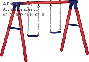 300x211 Playground Swing Set Royalty Free Clip Art Picture