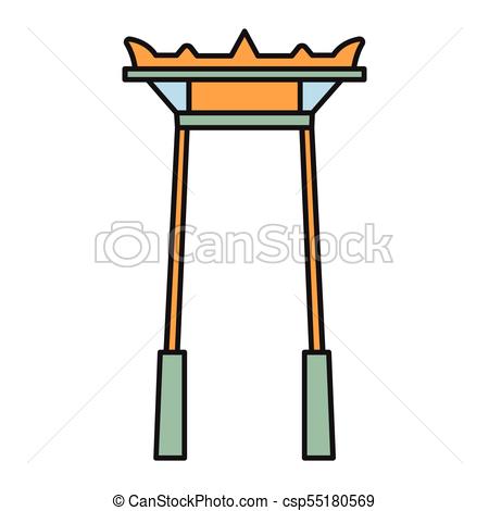 450x470 Thailand Cartoon Icon. Giant Swing Cartoon Icon. Thailand Clip