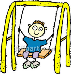 289x300 Swing Set Boy Clipart