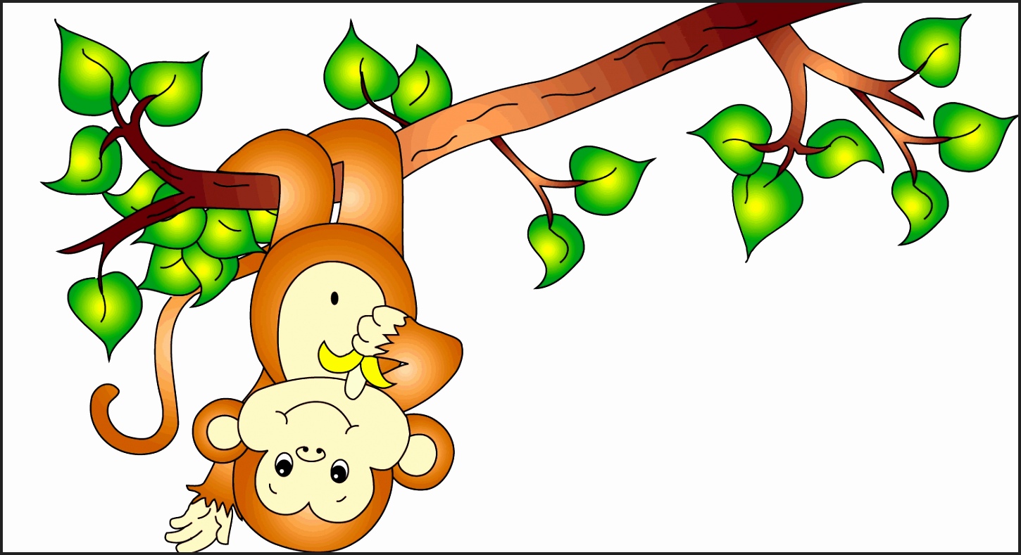 1450x789 Two Monkeys Clipart Clipground Monkey Hanging From Tree Clipart
