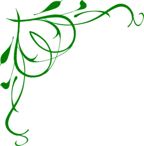 293x297 Green Swirls Clipart