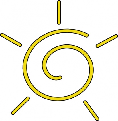 414x425 Yellow Swirl Clip Art