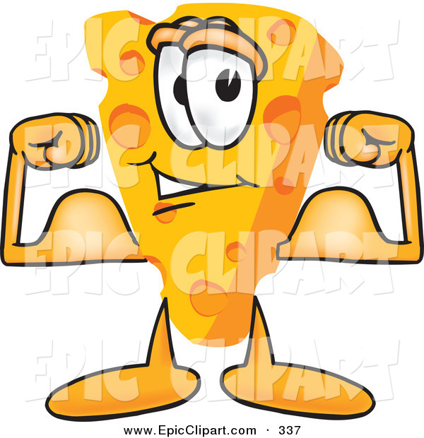 600x620 Vector Clip Art Of A Strong Wedge Of Orange Swiss Cheese Mascot