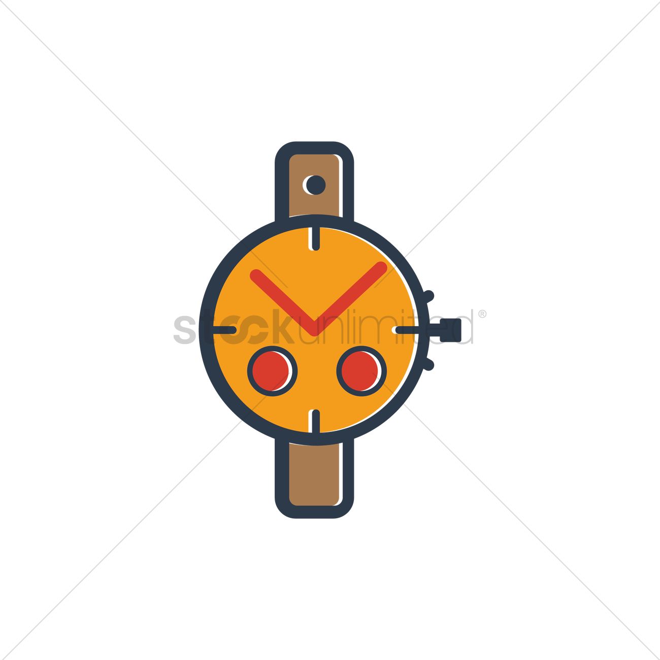 1300x1299 Swiss Watch Vector Image