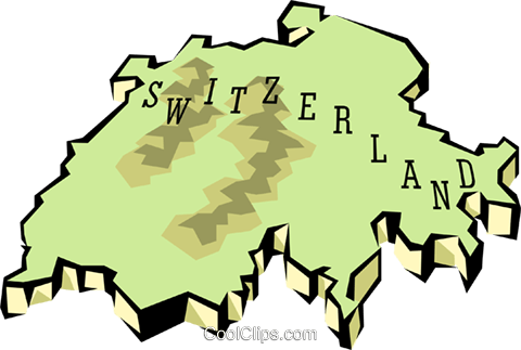 480x323 Switzerland Map Royalty Free Vector Clip Art Illustration