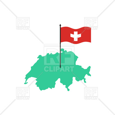 400x400 Switzerland Map And Flag Royalty Free Vector Clip Art Image