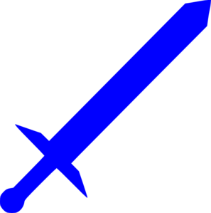 297x299 Royal Blue Sword Clip Art
