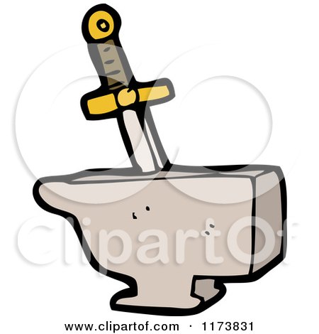 450x470 Royalty Free (Rf) Sword In The Stone Clipart, Illustrations