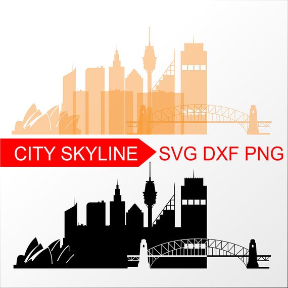 570x570 Sydney Svg, Australia Vector Skyline, Sydney Graphic Silhouette