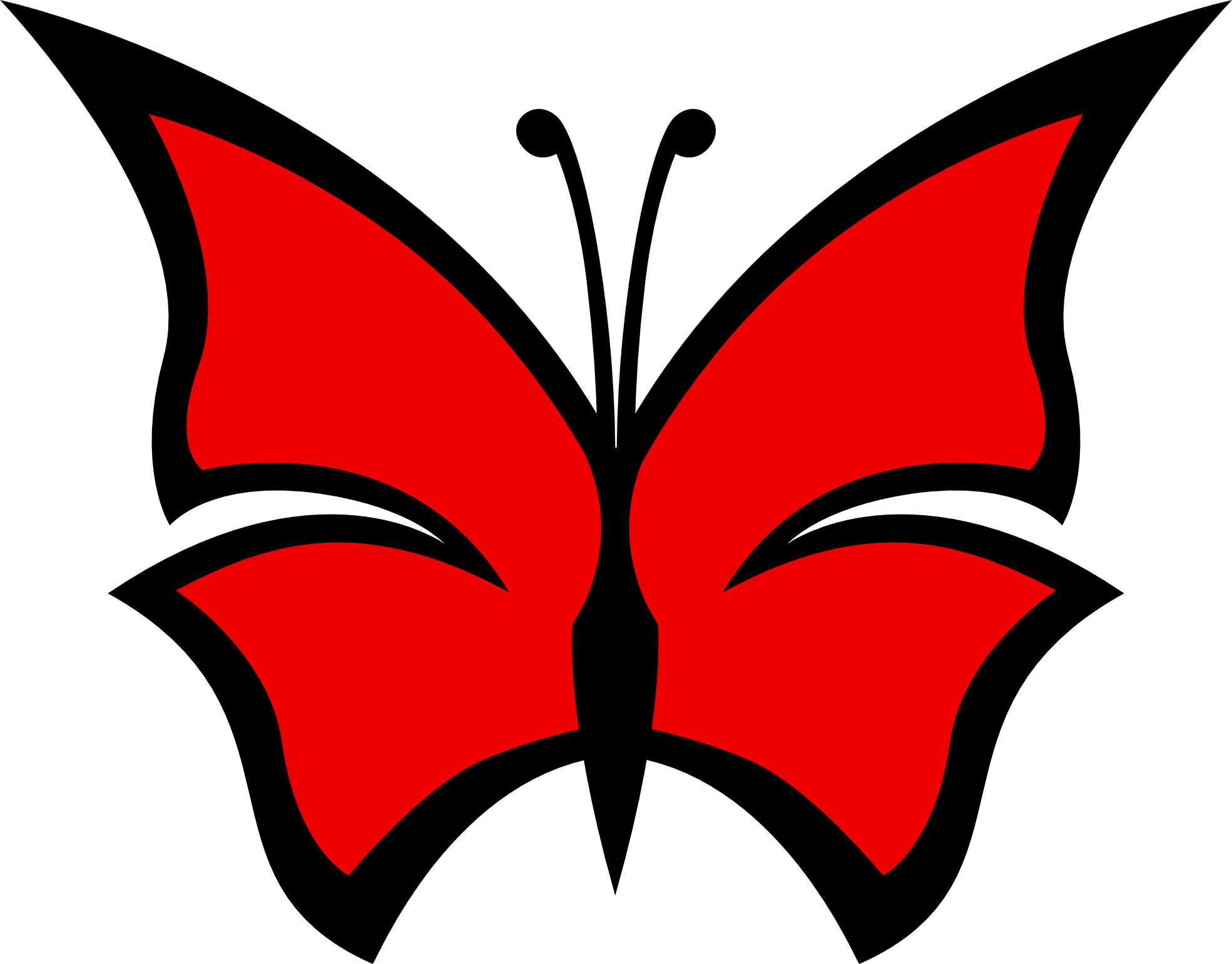 1969x1540 Butterfly Clipart Colored