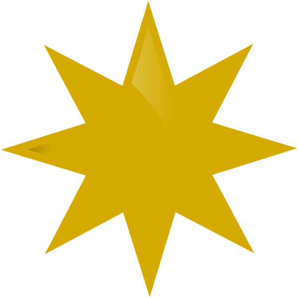600x600 Gold Star Clip Art