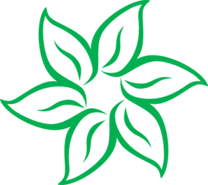 299x267 Green Flowers Clip Art