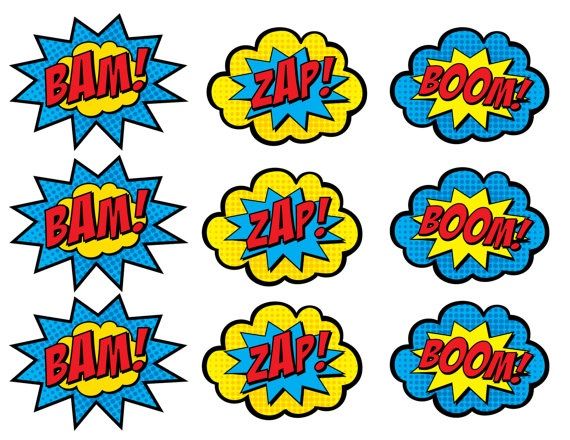 570x440 Superhero Clip Art Comic Bubbles Clipart Panda