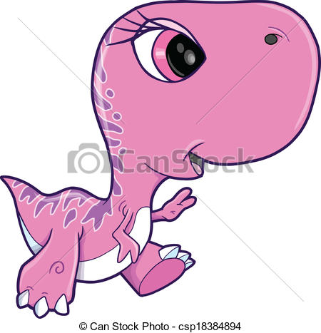 450x467 Pink Girl Tyrannosaurus Rex Dinosaur Vector Illustration Art Eps