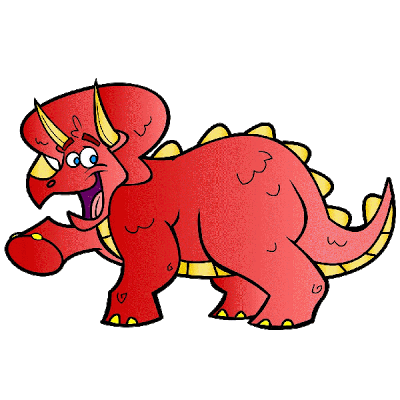 400x400 Pretty Dinosaurs Clip Art Red