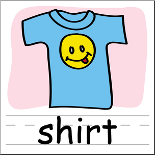 304x304 Clip Art Basic Words Shirt 1 Color Labeled I Abcteach