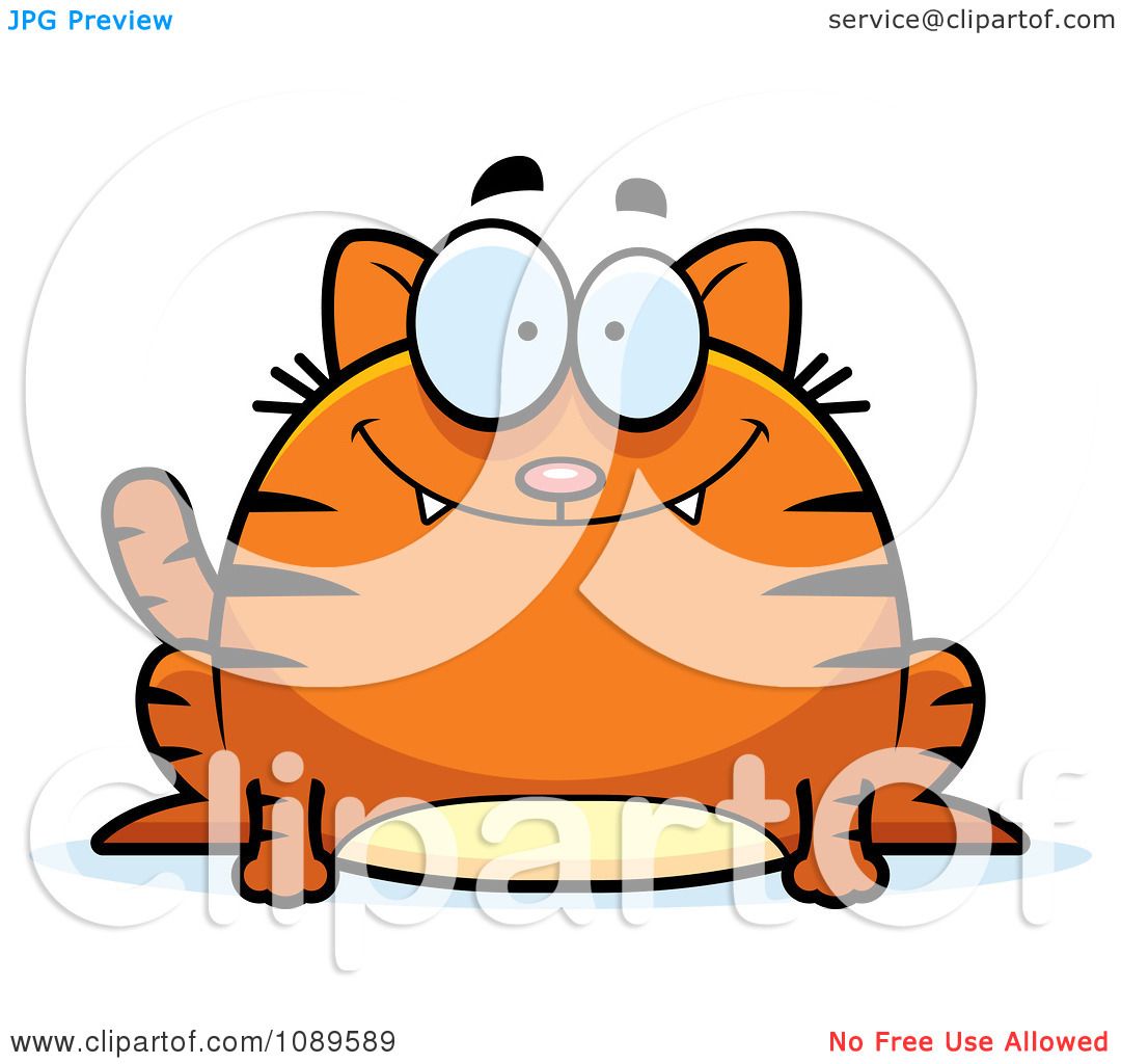 1080x1024 Clipart Chubby Smiling Orange Tabby Cat