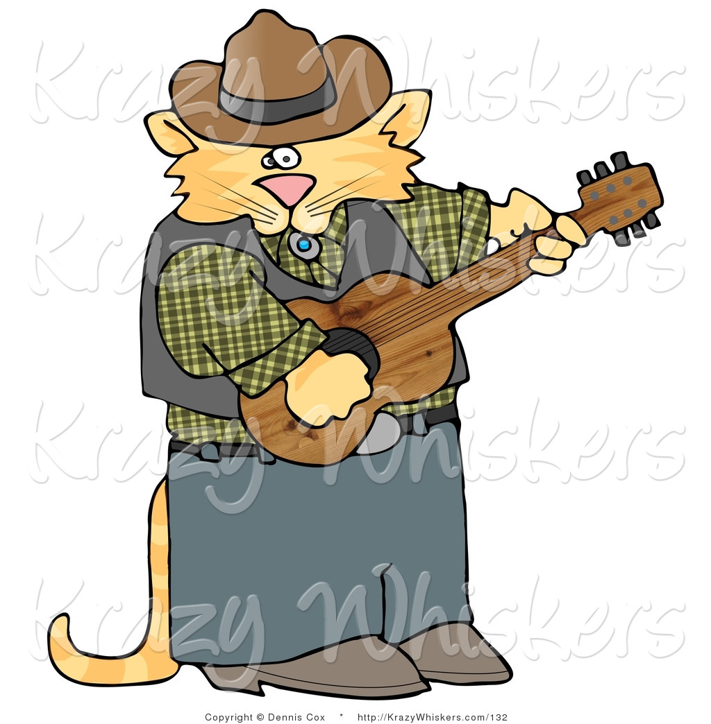 1024x1044 Critter Clipart Of An Anthropomorphic Cowboy Orange Tabby Cat