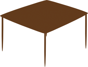 300x230 Small Square Table Clip Art