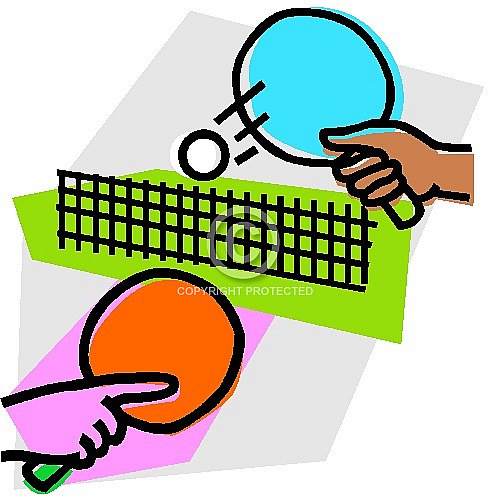 491x501 Clipart Of Table Tennis