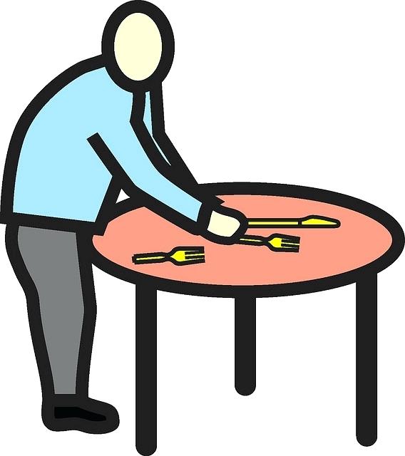568x640 Table Setting Clip Art Boy Wipe Table Sitting At A Household Table