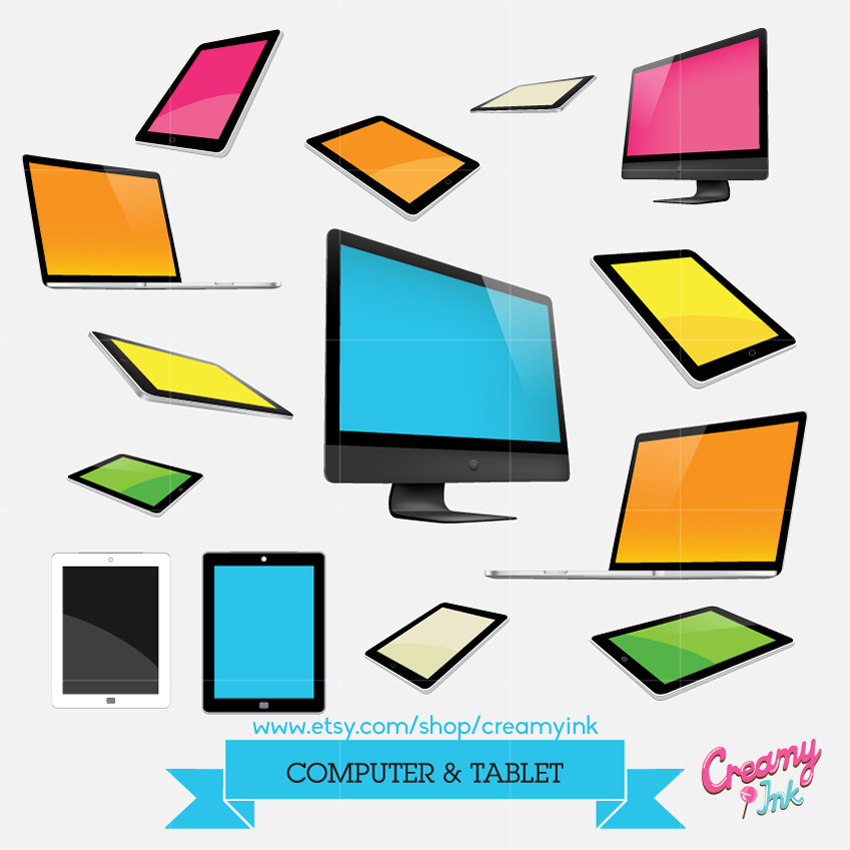 850x850 Computer Tablet Digital Vector Clip Art Laptop Ipad