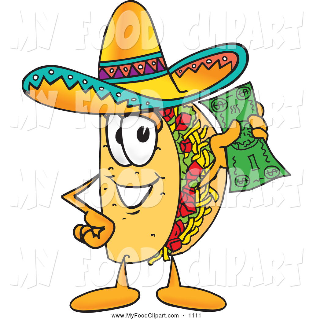1024x1044 Food Cliprt Of Cute Taco Mascot Cartoon Character Holding