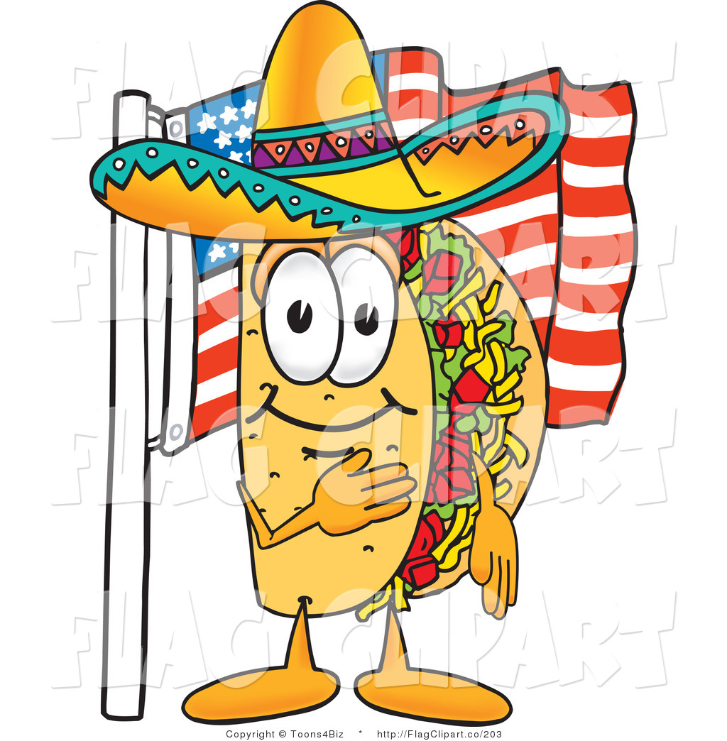 1024x1044 Clip Art Of A Patriotic Taco Clipart Panda