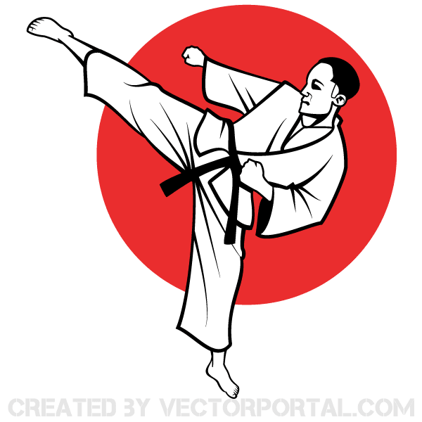 600x600 Martial Arts Fighter Clip Art 123freevectors