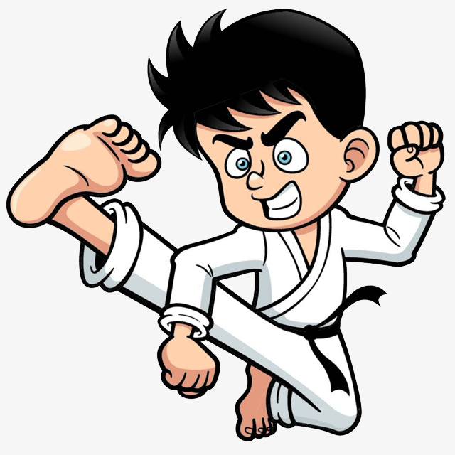 640x640 Taekwondo Man, Decorate, Cartoon Hand Drawing, Taekwondo Uniform