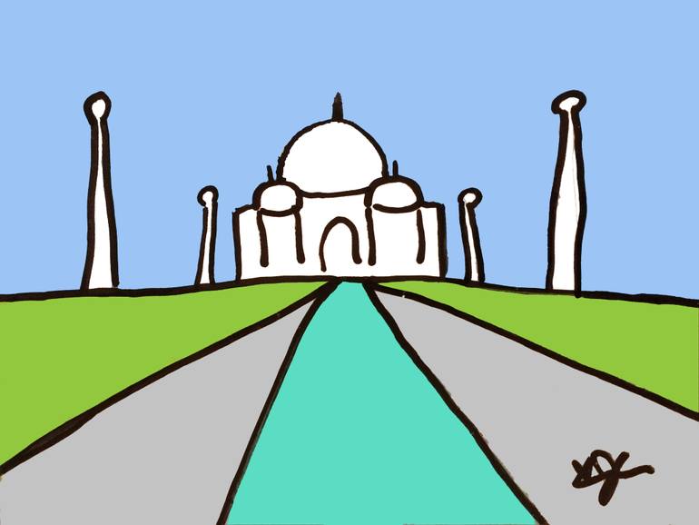 770x578 Saatchi Art Taj Mahal, 2017 Painting By Jamour Chames