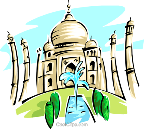 480x430 Taj Mahal Royalty Free Vector Clip Art Illustration Arch0443