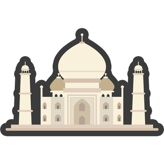 528x528 Taj Mahal Sticker