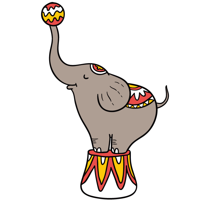 700x700 Performance Circus Elephant Clip Art