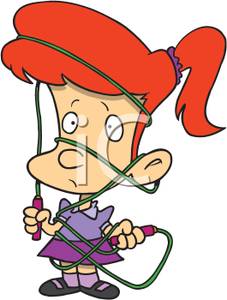 227x300 Clipart Image A Little Girl Tangled In A Jump Rope