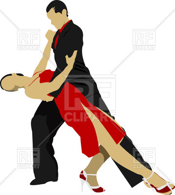 359x400 Tango Dancers Royalty Free Vector Clip Art Image