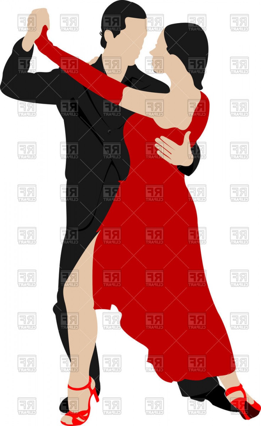 884x1440 Couple Dancing A Tango Vector Clipart Shopatcloth
