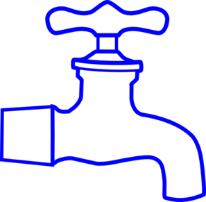 297x291 Blue Faucet Clip Art