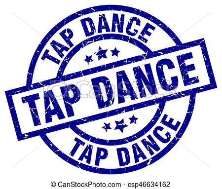 450x383 Tap Dance Blue Round Grunge Stamp Clip Art Vector