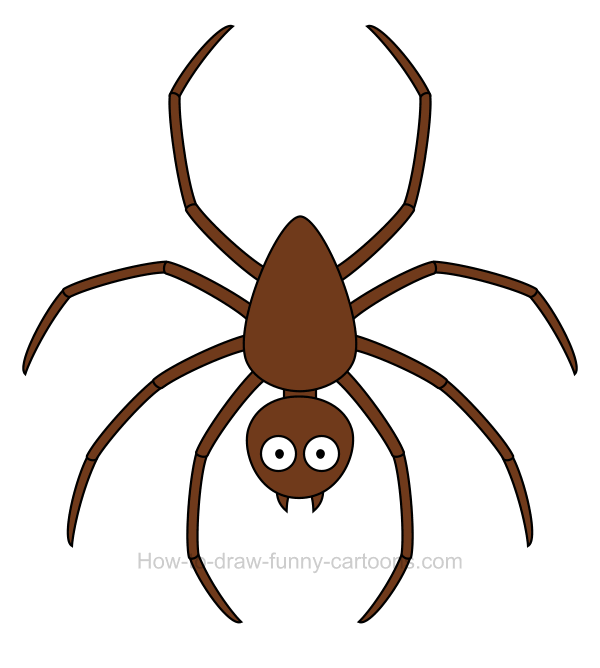 600x668 How To Draw A Spider Clip Art