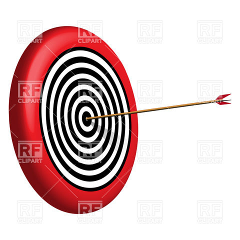480x480 Round Target And Arrow Royalty Free Vector Clip Art Image