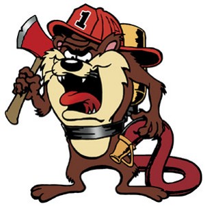 300x301 Firefighter Tasmanian Devil Clipart Panda