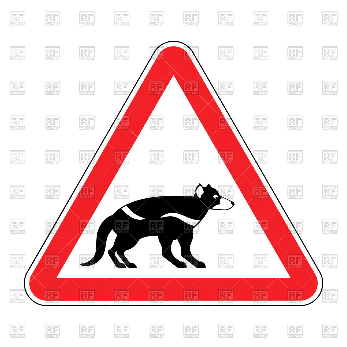 1200x1200 Attention Tasmanian Devil Sign Royalty Free Vector Clip Art Image