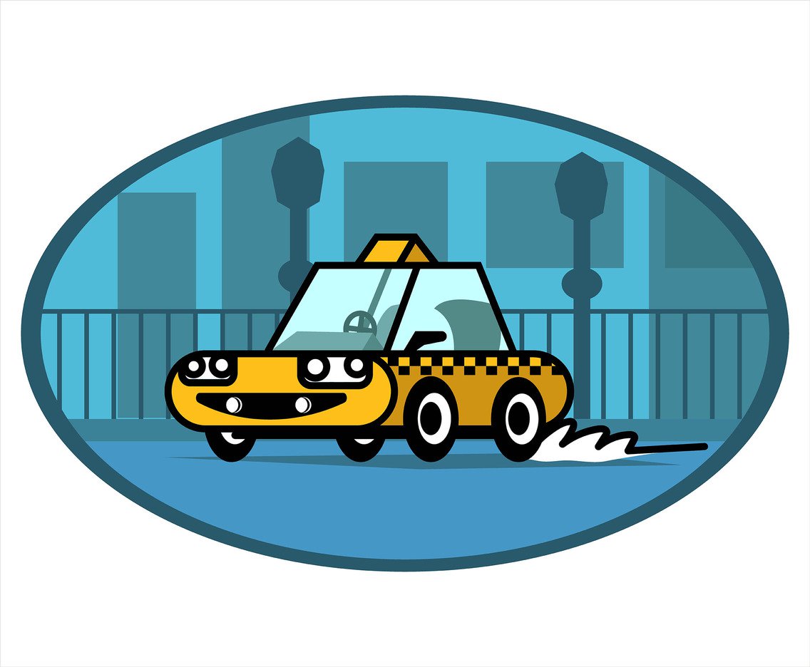 1136x936 Taxi Cab Vector In Thick Lines Vector Art Amp Graphics