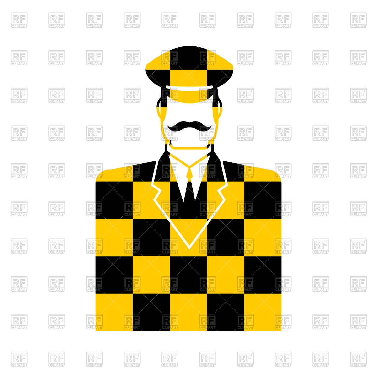 1200x1200 Thin Circle Design Of Taxi Driver Icon Royalty Free Vector Clip