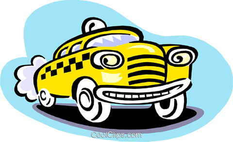 480x292 Taxicab Cartoon Royalty Free Vector Clip Art Illustration