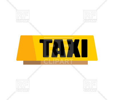 400x350 Taxi Car Light Sign Royalty Free Vector Clip Art Image