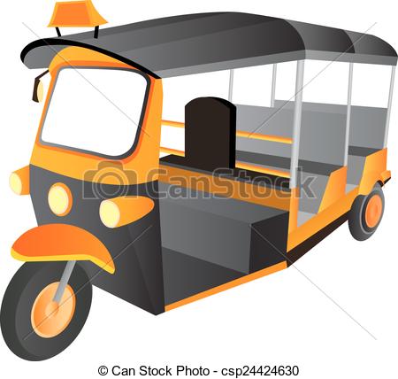 450x428 Three Wheeler Vector,tuk Tuk Taxi Car Thailand Vectors