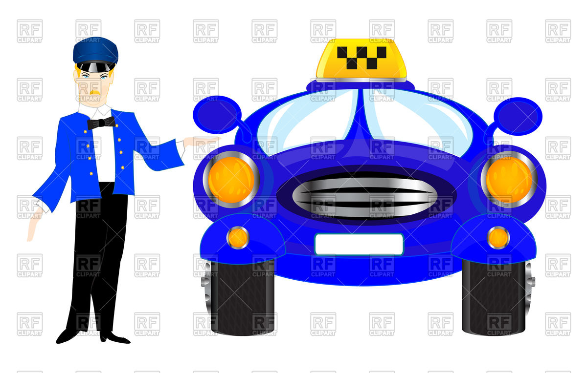 1200x764 Chauffeur Of Taxi Royalty Free Vector Clip Art Image